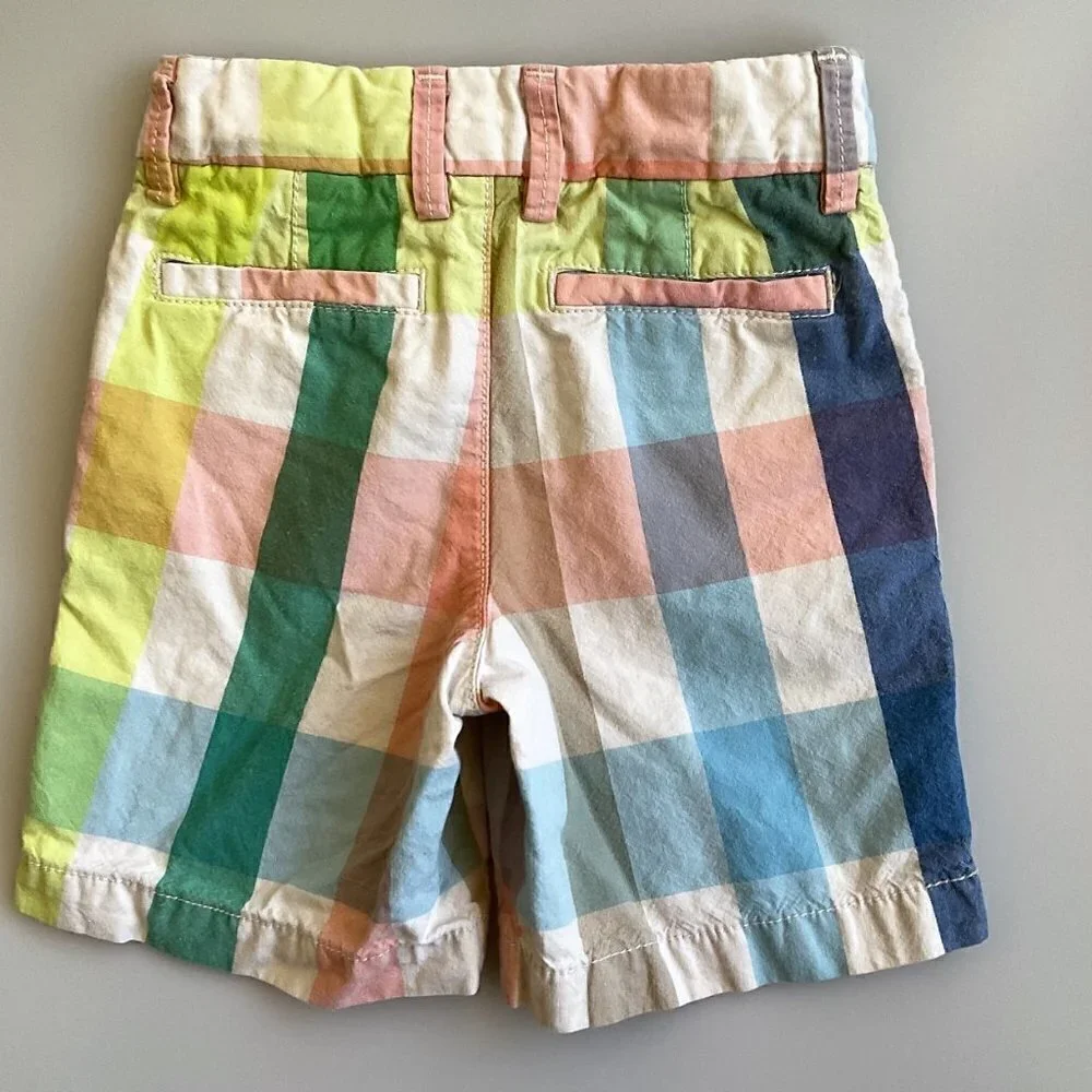 BABY GAP  PASTEL PLAID PREPPY SHORTS